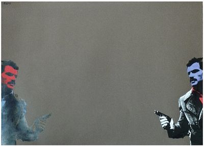 Oded Feingersh (Israeli, b. 1938) - Alain Delon (from the film Le Gitan), 1975, Transparency paper 