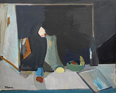 Shmuel Tepler (Israeli - Polish, 1918-1998) - Still life with flower vase, a bowl of fruit and 