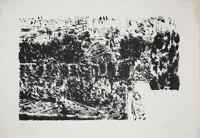 Avigdor Arikha (Israeli - French, 1929-2010) - Judean landscape, Lithograph, 52 x 67 cm, Signed in 