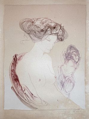 Guilherme de Faria (Brazilian, b. 1942) - "S&Iacute;LFIDES" (sylphs), 1980, Lithograph, 70 x 48 cm 