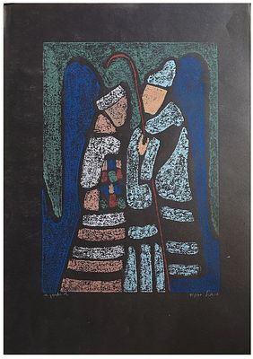 Abraham Yaskil (Jaskiel) (Israeli - German- Polish, 1894-1987) - Moses and Aaron (from the stories 