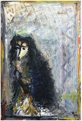 Yehezkel Streichman (Israeli - Lithuanian, 1906-1993) - "Julie", 1981, Oil on canvas, 90 x 60 cm 