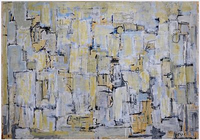 Yehiel Krize (Israeli - Polish, 1908-1968) - Urban landscape, Gouache on paper, 50 x 70 cm, Signed