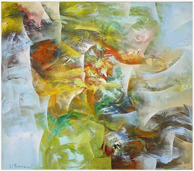 Eduard Grossman (Russian - Israeli, 1946-2017) - Composition, Oil on canvas, 70 x 80 cm, Signed 