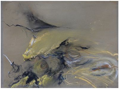 Czesław Romanowski (Polish, b. 1946) - "Dziura" (Hole), 1987, Pastel on paper, 35 x 47 cm, Signed 