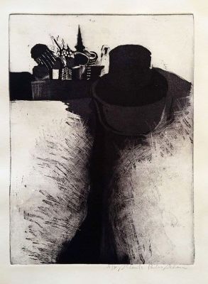 Shlomith Haber-Schaim (Israeli, born 1926) - Untitled, Aquatint, 38 x 20 cm, Signed &amp; approved 