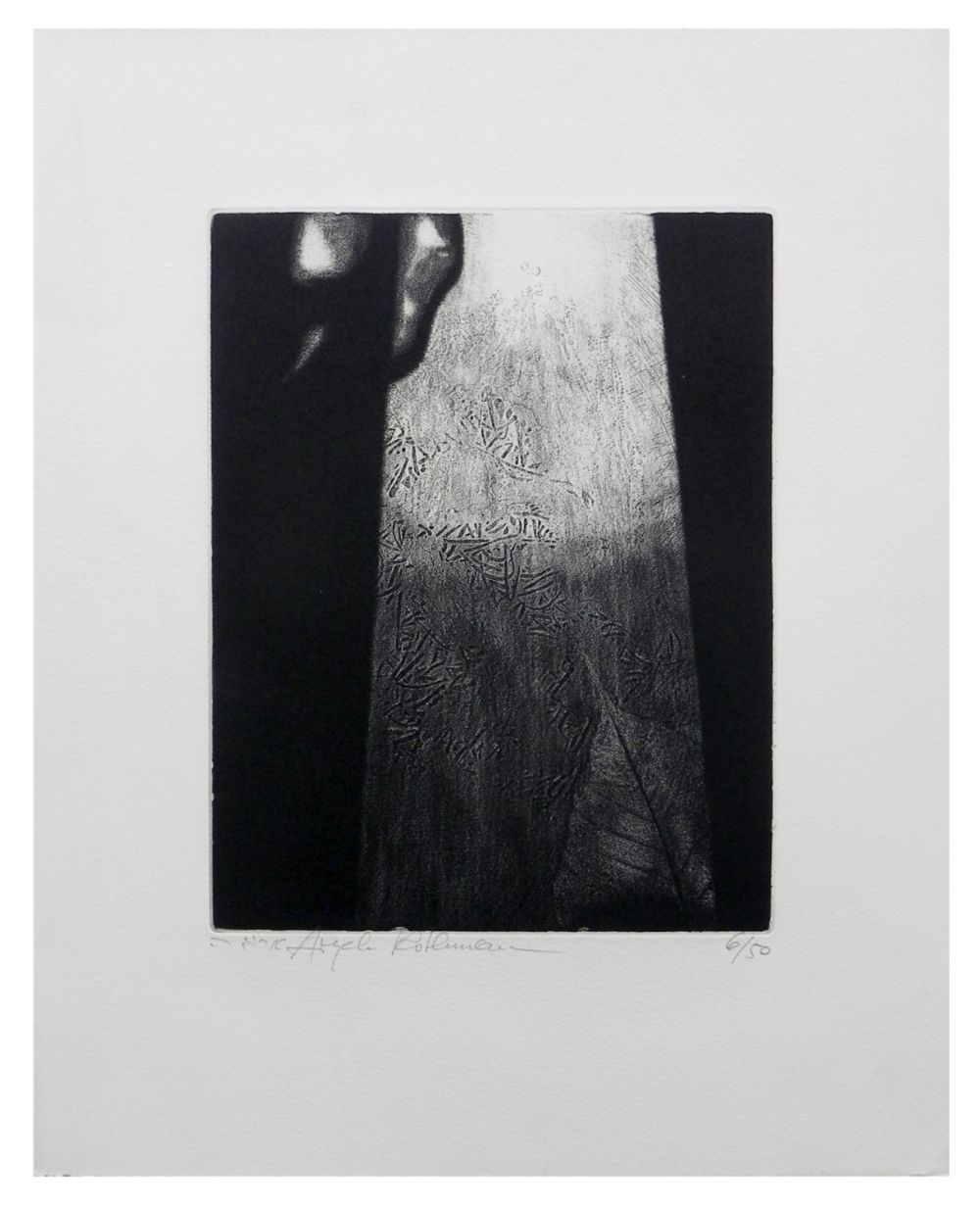 Aryeh Rothman (Israeli - Austrian, 1921-2007) - Leaves, Aquatint, 25 x 20 / 40 x 32 cm 