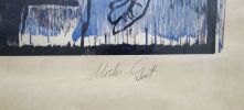 Moshe Gat (Israeli, born 1935) - A fisherman in Haifa, 1981, Woodcut, 94 x 66 cm, Signed Image - 1