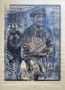 Moshe Gat (Israeli, born 1935) - A fisherman in Haifa, 1981, Woodcut, 94 x 66 cm, Signed Image - 3