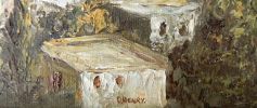 Henry Dentith (British, born 1931) - Landscape in Jerusalem, Oil on canvas (attached to cardboard) Image - 1