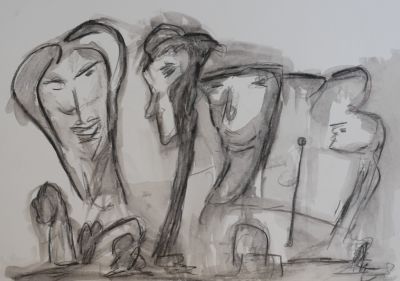 Ruth Bartal (b.1980) - Visibility, 2020, Pencil, graphite and watercolor on paper, 20x30 cm 