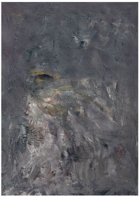 Ruth Bartal (Israeli, b. 1980) - Ancient spirit, 2021, Acrylic and pastel on paper, 30 x 20 cm 