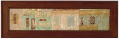 Yehoshua Grossbard (Israeli - Polish, 1902-1992) - Houses in Downtown Haifa, Oil on canvas 