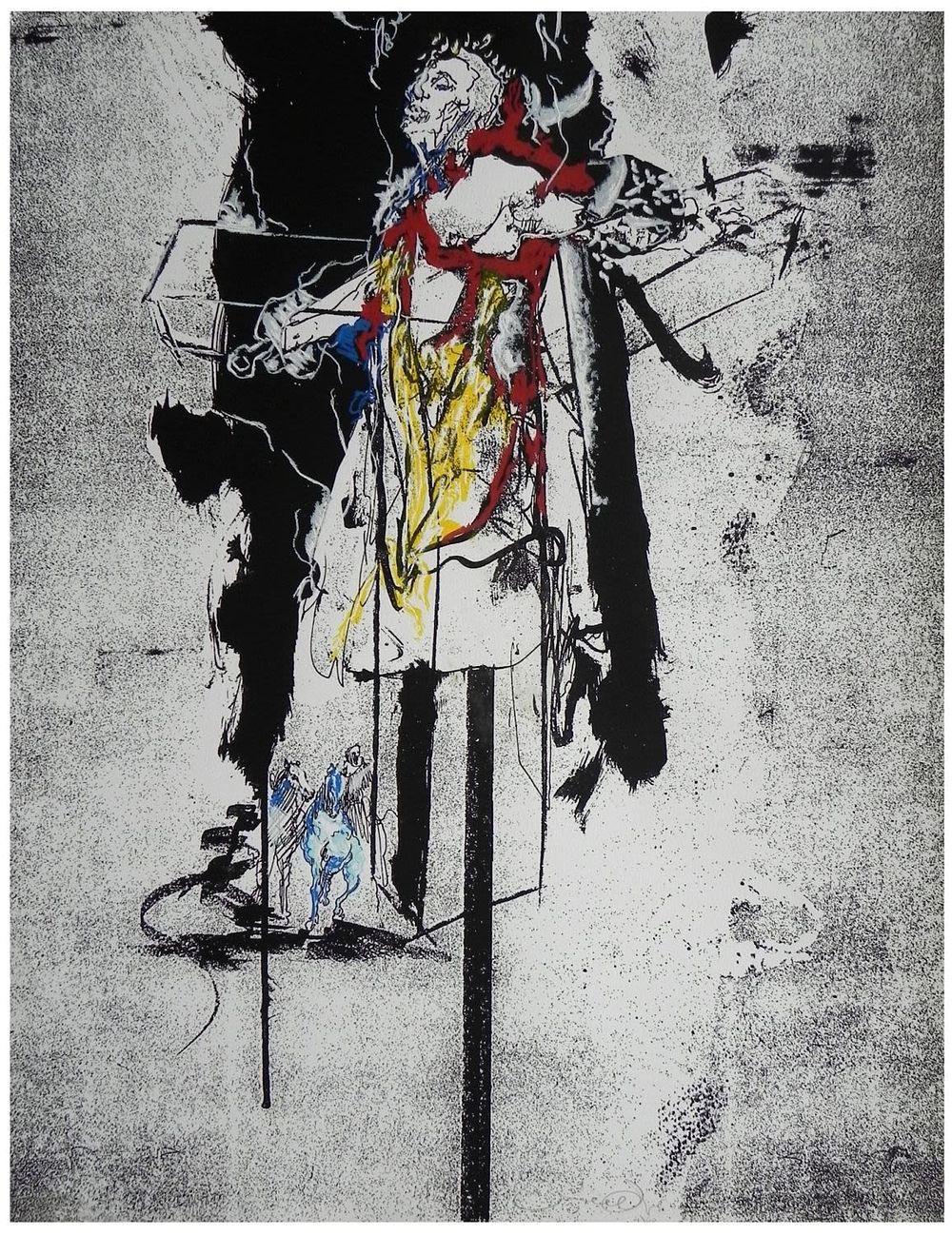 Uri Lifschitz (Israeli, 1936-2011) - Crucifixion, Lithograph, 102 x 78 cm, Hand-signed and 