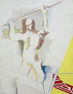 Pinchas Eshet (Israeli, 1935-2006) - "Alpha male", Lithograph, 65 x 51 cm, Hand-signed and 