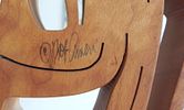 Unidentified artist - "Shalom" (Peace), Wood sculpture, Height: 25 cm / Width: 11 cm, SignedImage - 1