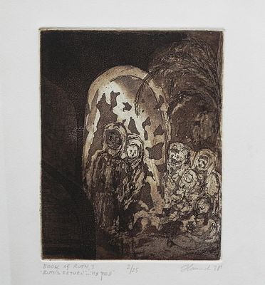 Unidentified artist - "Your people shall be my people” (Book of Ruth 1:16–17), 1978, Aquatint, 20 