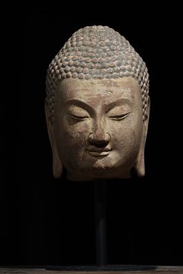 RED SANDSTONE BUDDHA HEADS OF THE SONG DYNASTY. Name RED SANDSTONE BUDDHA HEADS OF THE SONG 