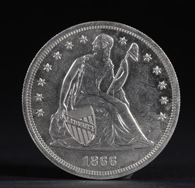 1866 Seated Liberty Silver Dollar, United States, As Is. Name 1866 Seated Liberty Silver Dollar 