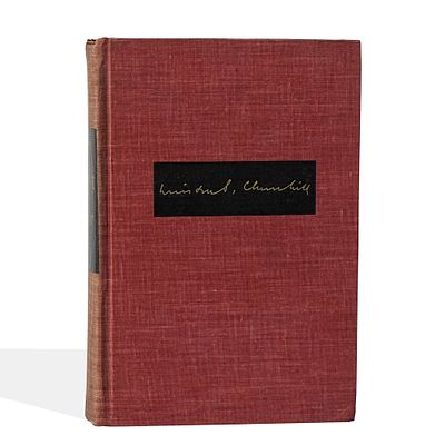 WINSTON S. CHURCHILL, SIGNED THEIR FINEST HOUR. 8 5/8 x 5 7/8 in (21.8 x 14.8 cm) Provenance and 