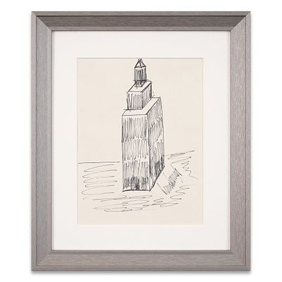 DONALD TRUMP, SIGNED EMPIRE STATE BUILDING SKETCH. Image Dimensions: 11 3/4 x 8 5/8 in (29.7 x 