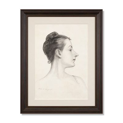 JOHN SINGER SARGENT (1856-1925), ATTRIBUTED TO, CHARCOAL ON PAPER. Signed (lower left) Image 