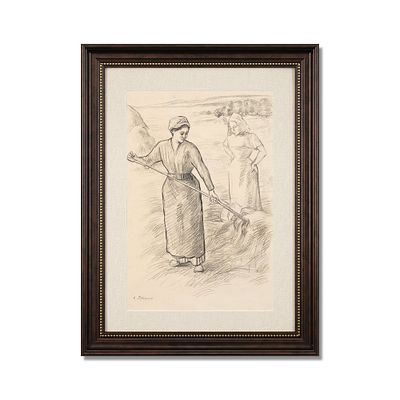 CAMILLE PISSARRO (1830-1903), ATTRIBUTED TO, CHARCOAL ON PAPER. Signed (lower left) Image 
