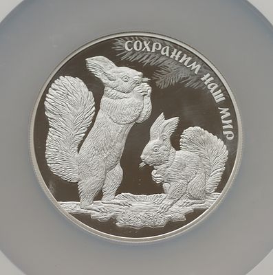 25 рублей, 22 августа 2023 года, СПМД, "Сохраним наш мир "Белка обыкновенная", гурт рубчатый
. Пр 