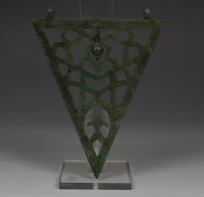 Roman level with plumb bob. ITEM: Level with plumb bob MATERIAL: Bronze CULTURE: Roman 