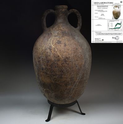 Greek amphora with painted letters and Thermoluminescence test (TL). ITEM: Amphora with 