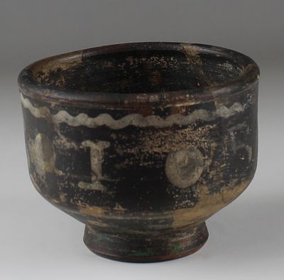 Roman beaker with 'BIBE', Type 'Trierer Spruchbecher'. ITEM: Beaker with 'BIBE', Type 'Trierer 