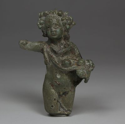Roman statuette of infant Bacchus. ITEM: Statuette of infant Bacchus MATERIAL: Bronze 