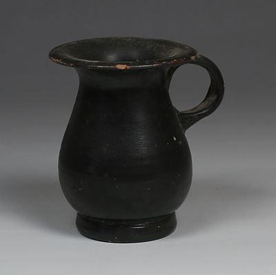 Greek olpe. ITEM: Olpe MATERIAL: Pottery CULTURE: Greek PERIOD: 4th Century B.C 