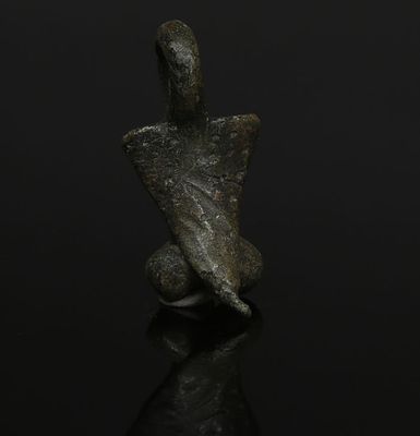 Roman phallic amulet. ITEM: Phallic amulet MATERIAL: Bronze CULTURE: Roman PERIOD: 1st - 
