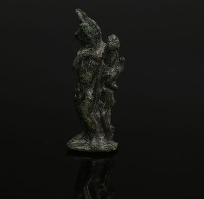 Roman Harpocrates pendant. ITEM: Harpocrates pendant MATERIAL: Bronze CULTURE: Roman 