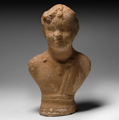 Roman bust of a boy. ITEM: Bust of a boy MATERIAL: Pottery CULTURE: Roman PERIOD: 1st 