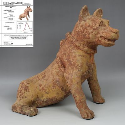 Chinese statuette of a dog with Thermoluminescence test (TL). ITEM: Statuette of a dog 