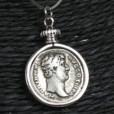Modern pendant with Hadrian denarius. ITEM: Modern pendant with Hadrian denarius MATERIAL: 