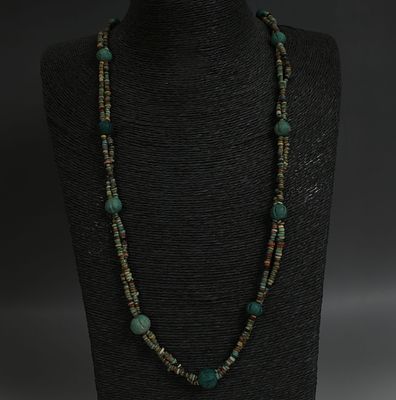 Egyptian necklace. ITEM: Necklace MATERIAL: Faience CULTURE: Egyptian PERIOD: Late 