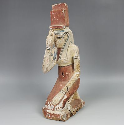 Egyptian statuette of mourning Isis. ITEM: Statuette of mourning Isis MATERIAL: Wood and 