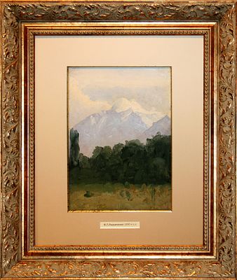 Ризниченко Федор Петрович (1865 - после 1922) 
"Горный пейзаж" 
Середина - вторая половина 