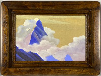 Шедевр! Изумительная работа Рериха Н.К. (1874-1947) из личной коллекции самого автора. 
Гималаи 