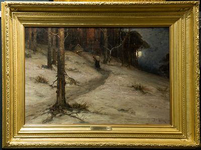 Клевер Ю.Ю. (1850-1924) Профессор пейзажной живописи 
Большая великолепная картина " Дом 