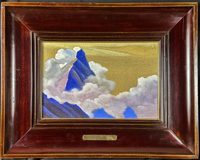 Шедевр! Изумительная работа Рериха Н.К. (1874-1947) из личной коллекции самого автора. 
Гималаи 