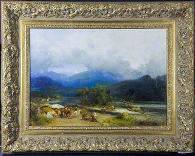 Франкен фон Пауль Известнейший русский живописец, немецкого происхождения "Кавказ. Караван на 