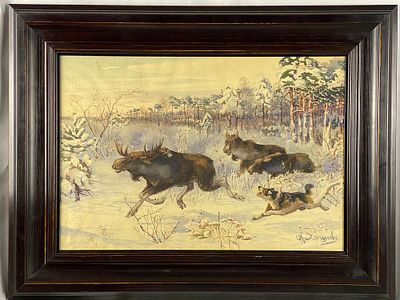 Хренов Александр Сергеевич (1860-1926) - Известнейший Русский Художник-акварелист, анималист 