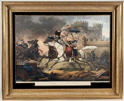 Изумительного качества акватинта Филибер-Луи Дебюкур (1755-1832) по оригиналу Ораса Верне " Бой 