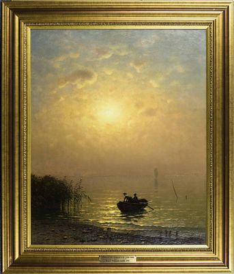 Академик ИАХ Феддерс Ю.И. "Вид на Финском заливе". 1892 год. Сюжет, передающий атмосферу 