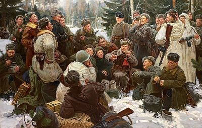 Монументальная шедевральная работа "Отдых после боя". Непринцев Юрий (Копия студии Грекова) 