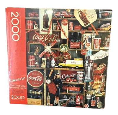 Vintage 1986 "Coke is it" puzzle, 100th anniversary puzzle, by Springbok, 2000 pieces, factory 